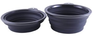 A Collapsible Travel Dog Bowls that can be flat, small or large. Great for dog walks.
